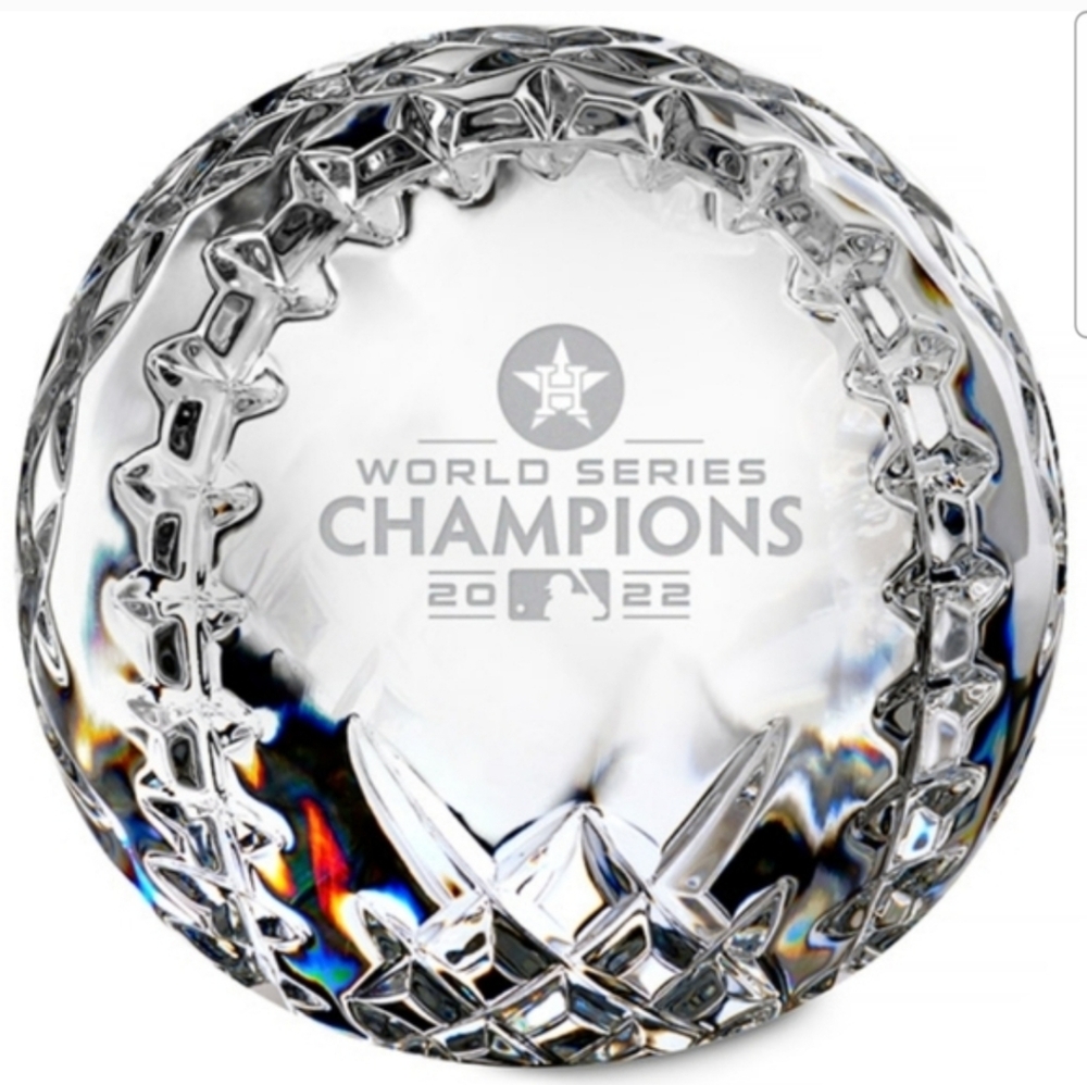 Waterford Crystal Astros World Series 2022 Baseball Limited Edition 643/2400 NEW
